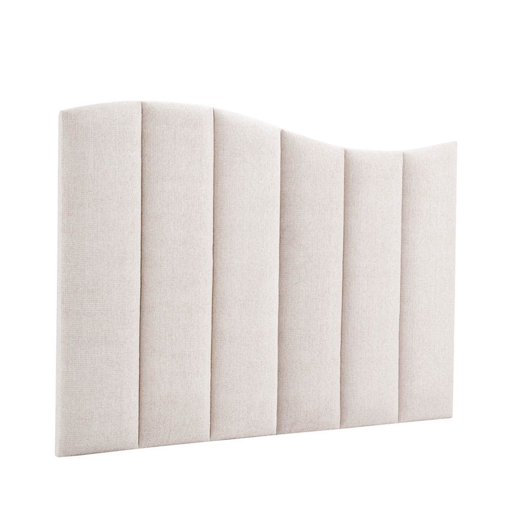 Off-white headboard with wave detail