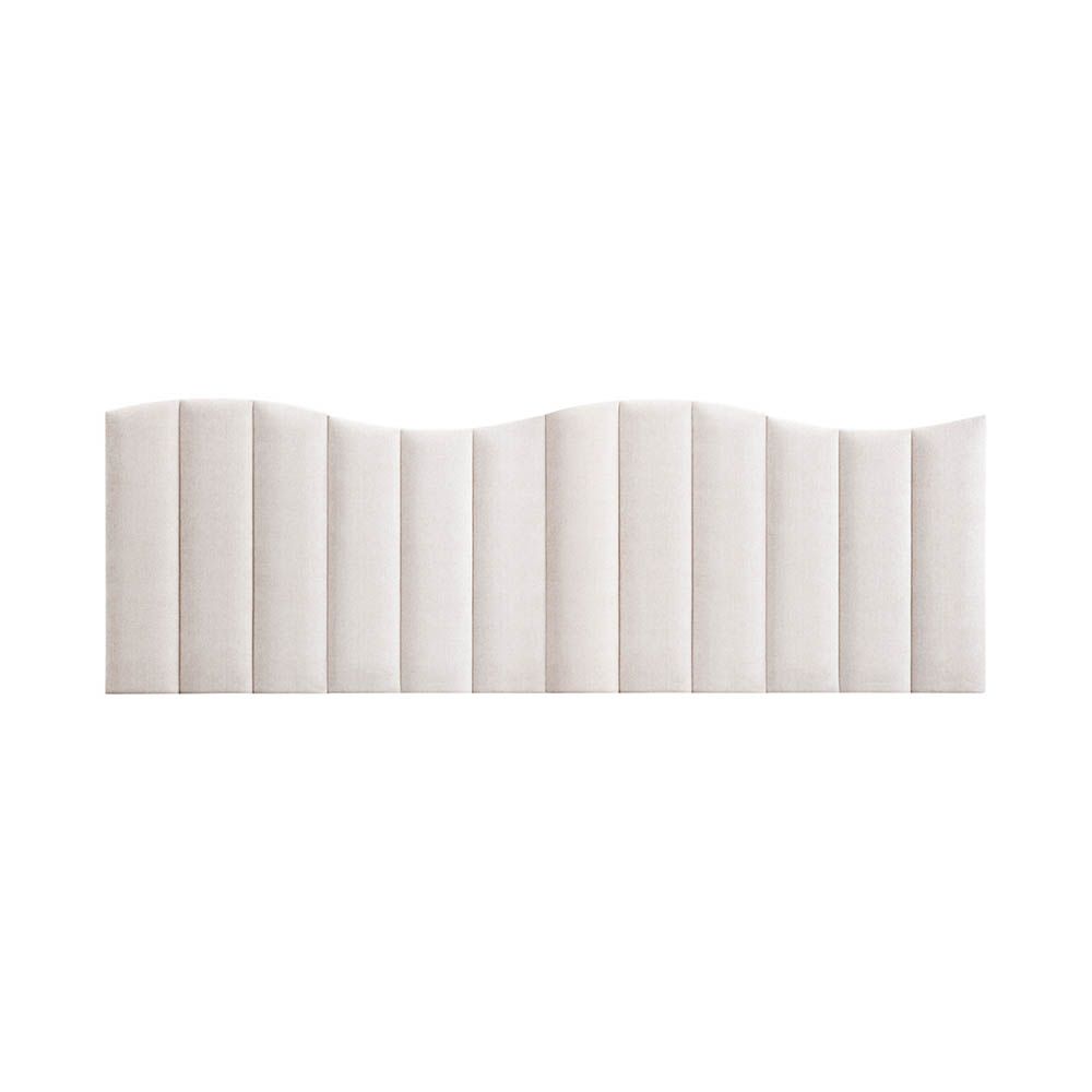Off-white headboard with wave detail