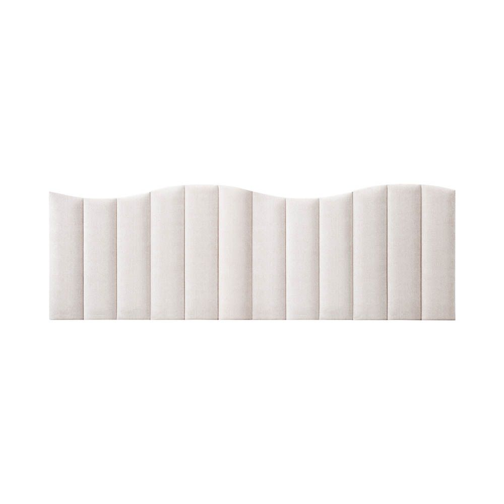 Off-white headboard with wave detail