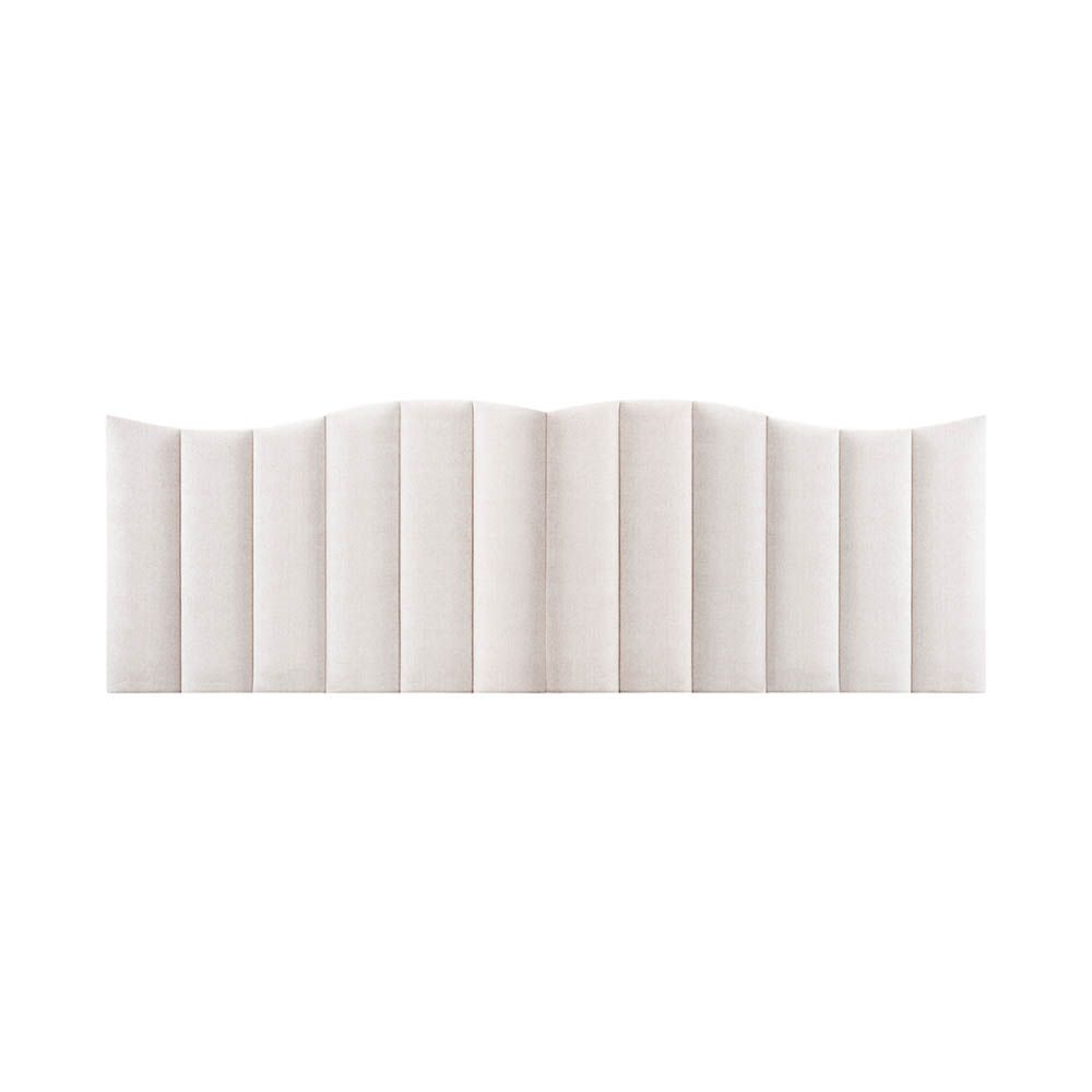 Off-white headboard with wave detail