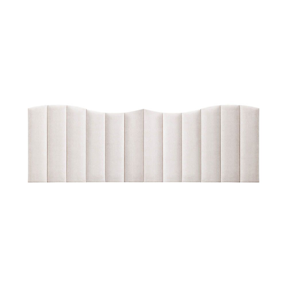 Off-white headboard with wave detail