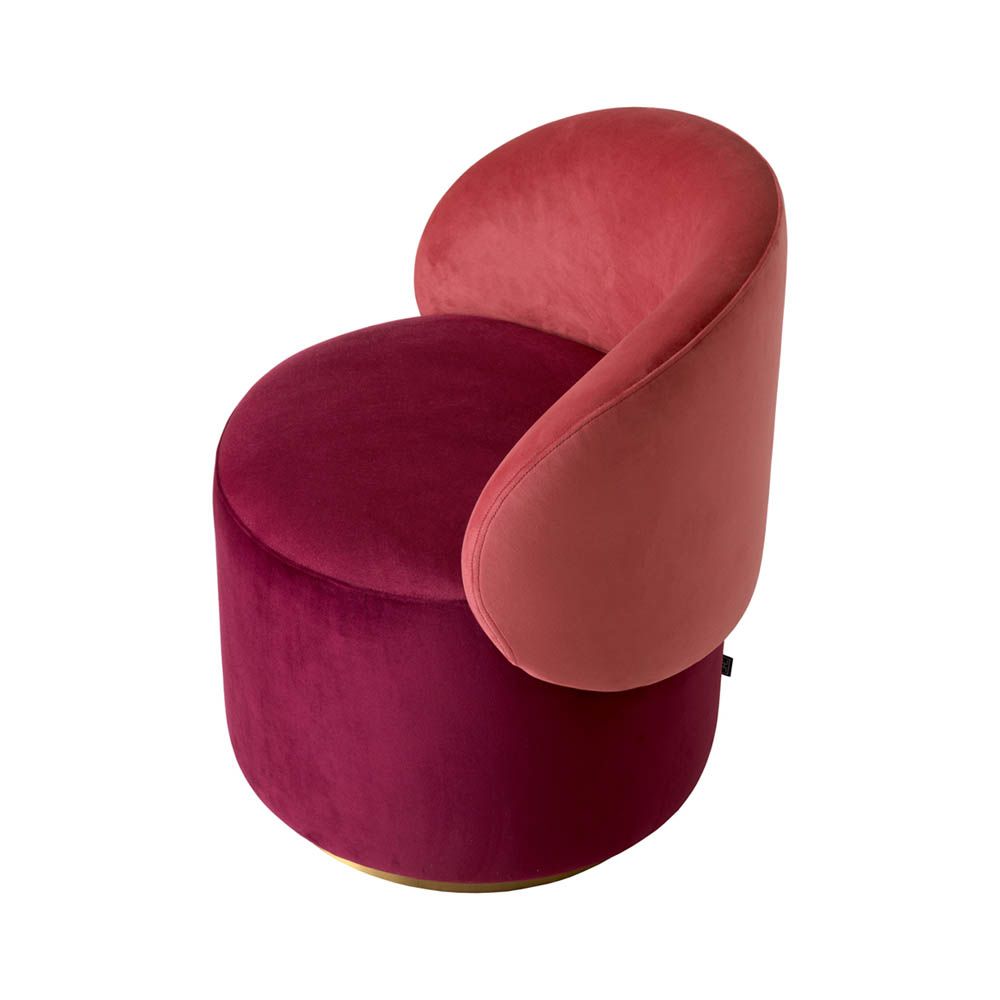 Red velvet outlet swivel chair