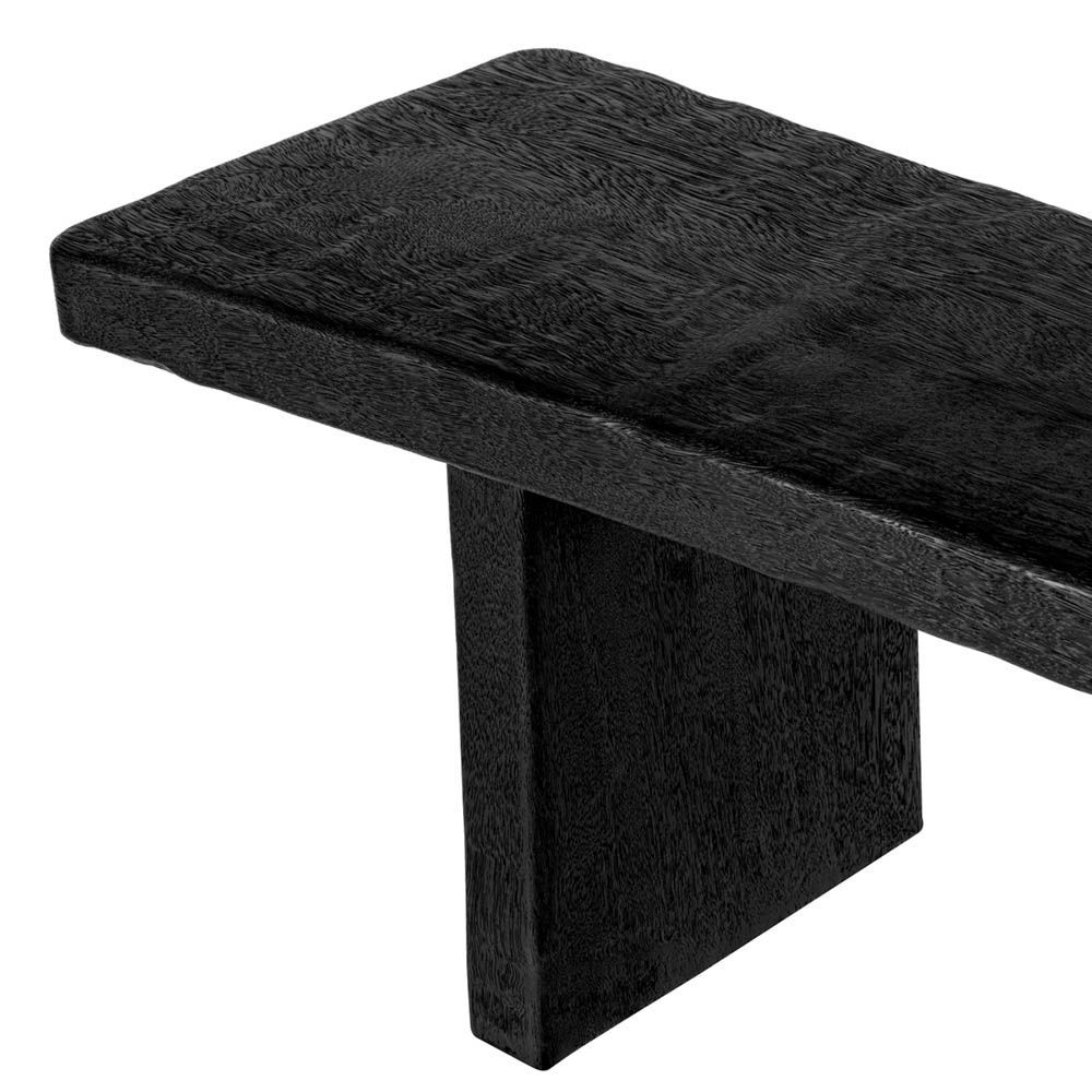 tapered and narrow coffee table with black wood finish