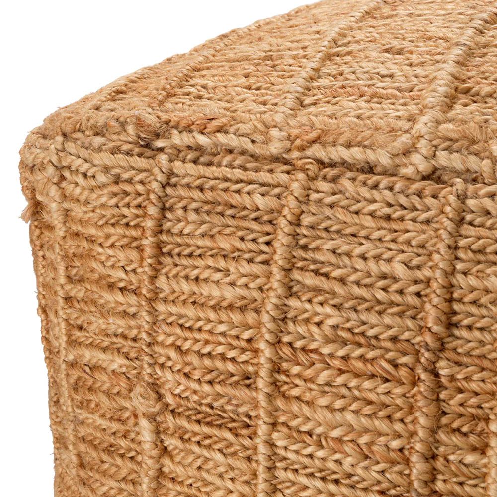 Hand-knotted natural jute stool
