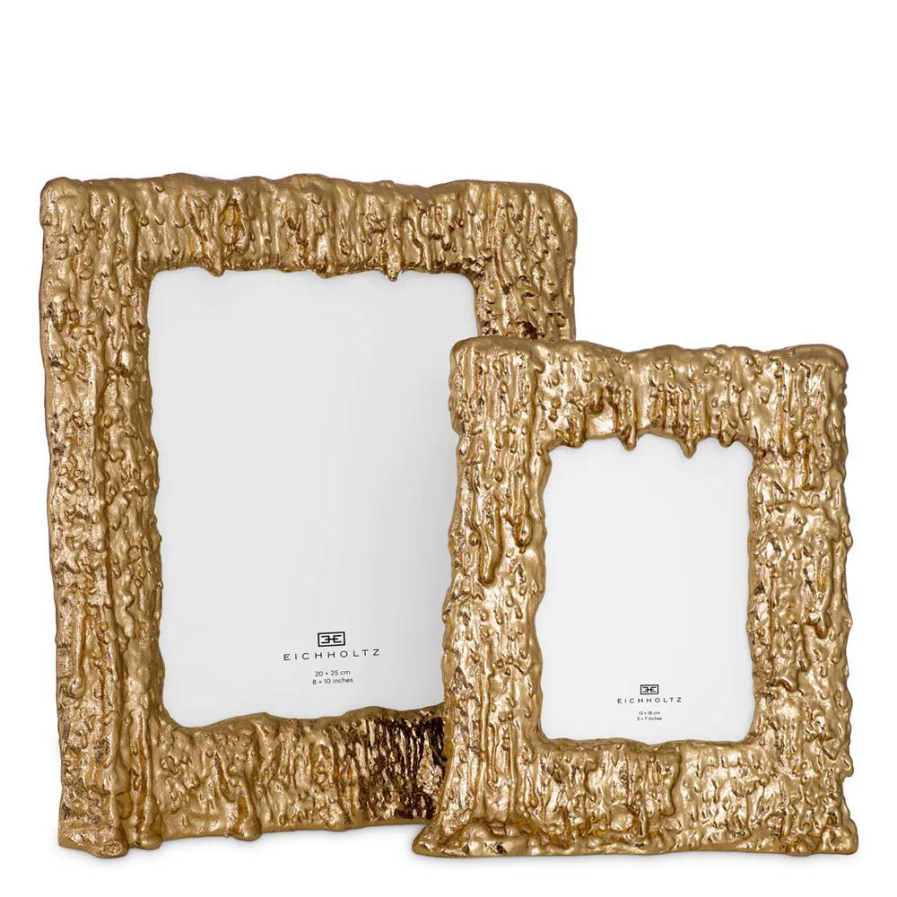 gold drip effect picture frame in small