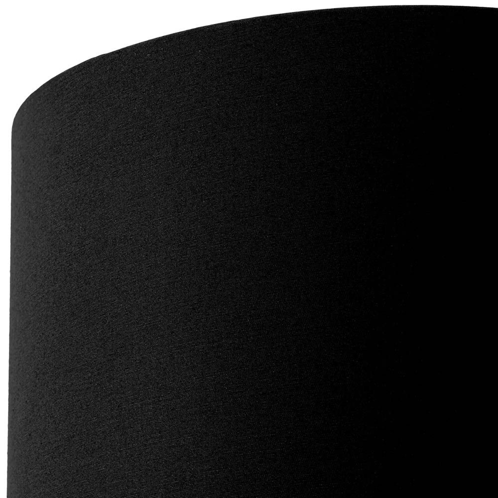 Gold clustered pipe design table lamp with black shade