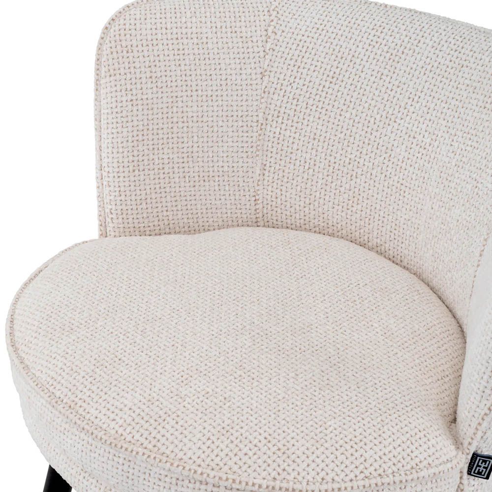 Wrap around back counter stool in sumptuous lyssa off-white upholstery