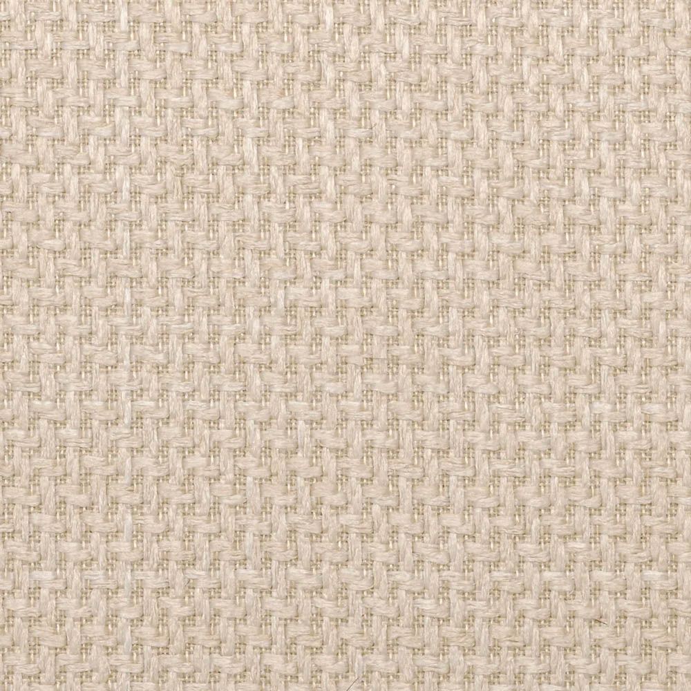 Cream linen upholstered bar stool with horizontal fluting and brass frame