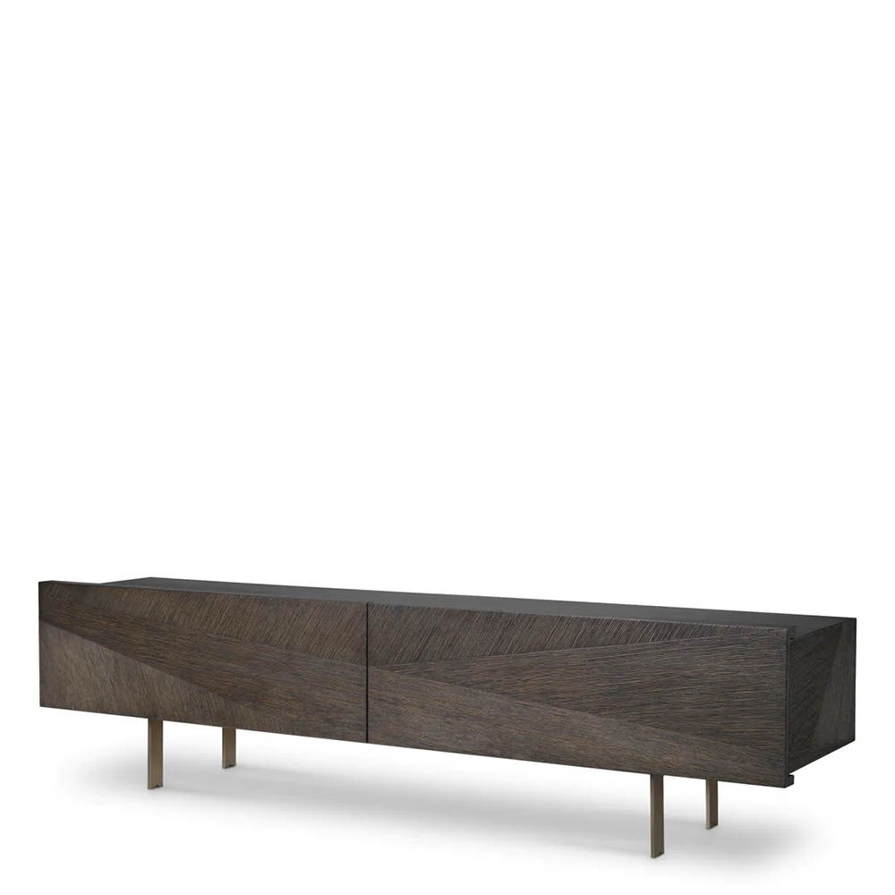 Media cabinet in brown with two drawers