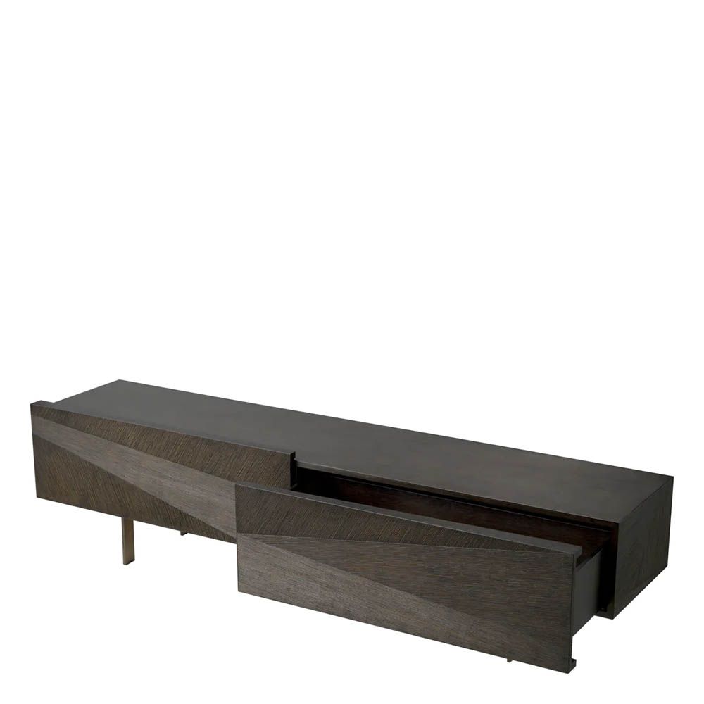 Media cabinet in brown with two drawers