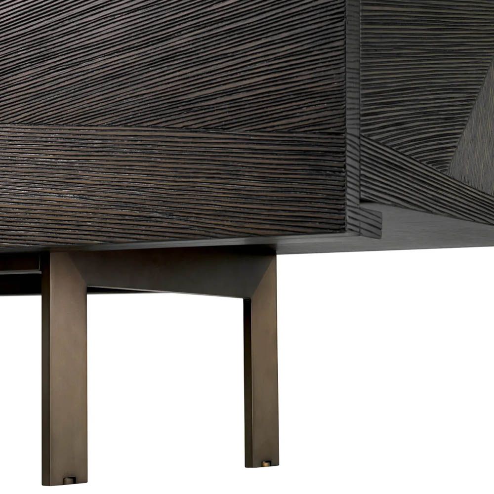 Media cabinet in brown with two drawers
