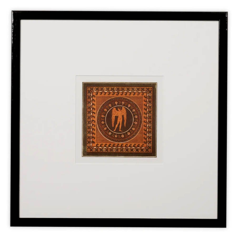 Grecian vase prints enclosed in sleek black frames