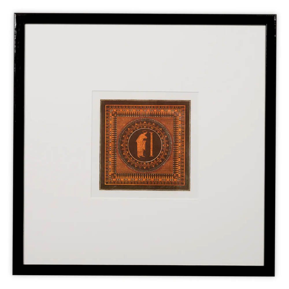 Grecian vase prints enclosed in sleek black frames