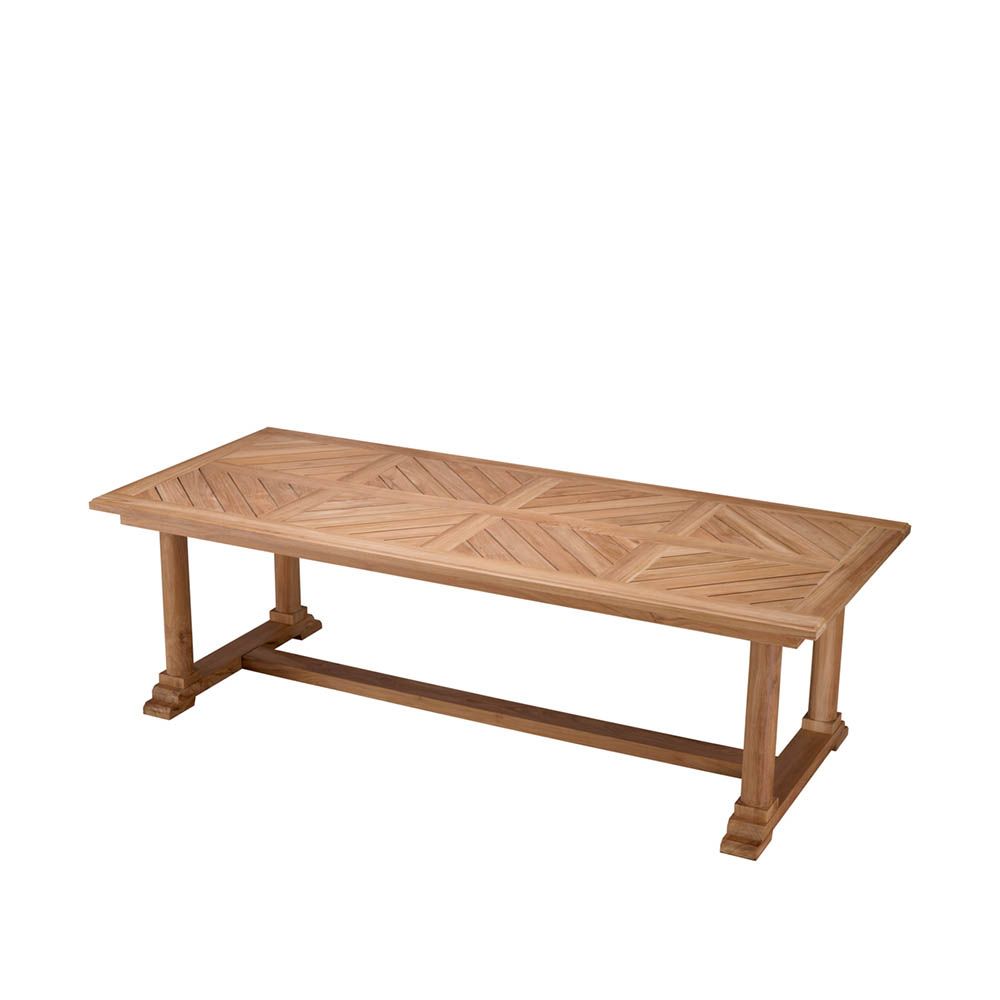 Stunning teak wood dining table for outdoor use