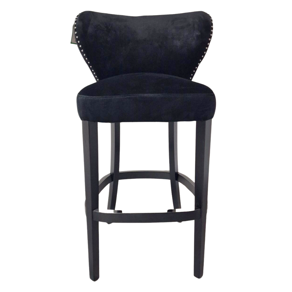 Clearance Black Velvet Stool