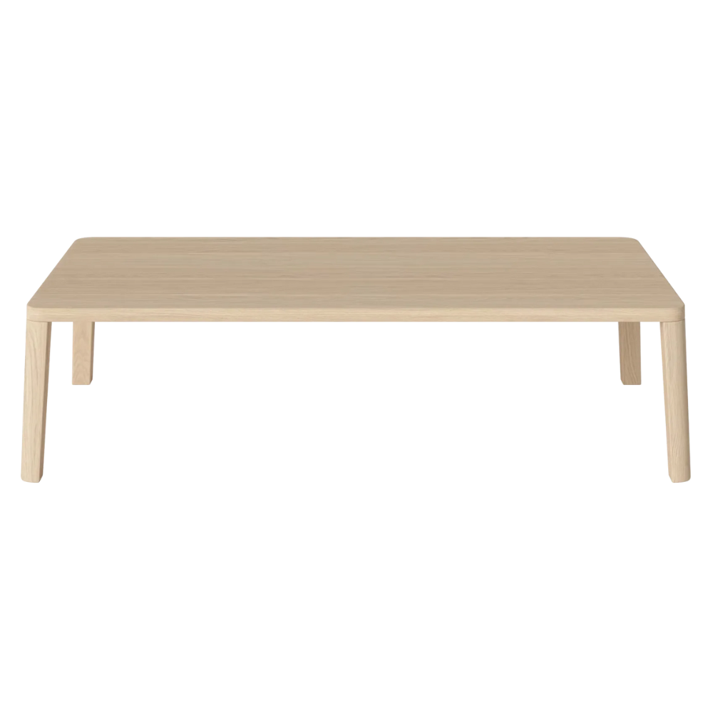 Elevate your living space with the Graceful Coffee Table in white pigmented oiled oak. Stylish, durable, and perfect for any modern decor. 120 cm long.