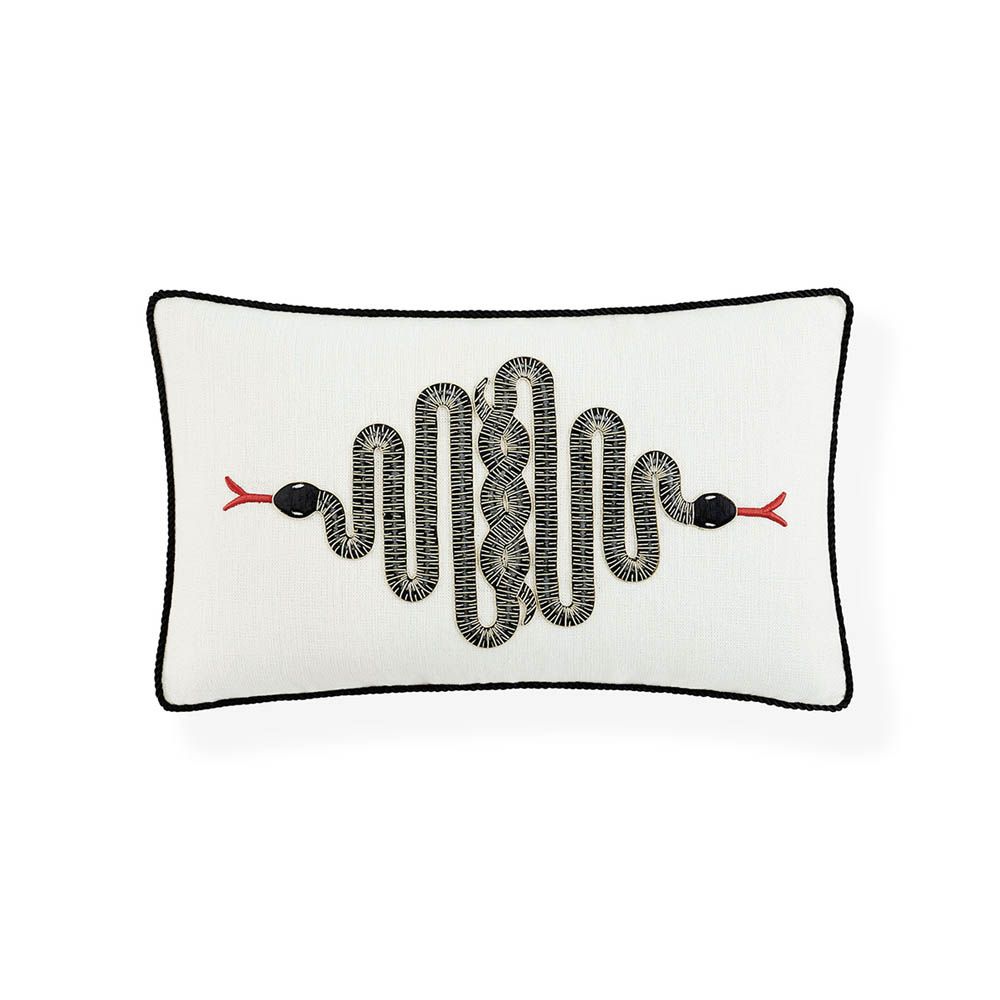 Jonathan Adler Snake Embroidered Cushion Jonathan Adler Accessories