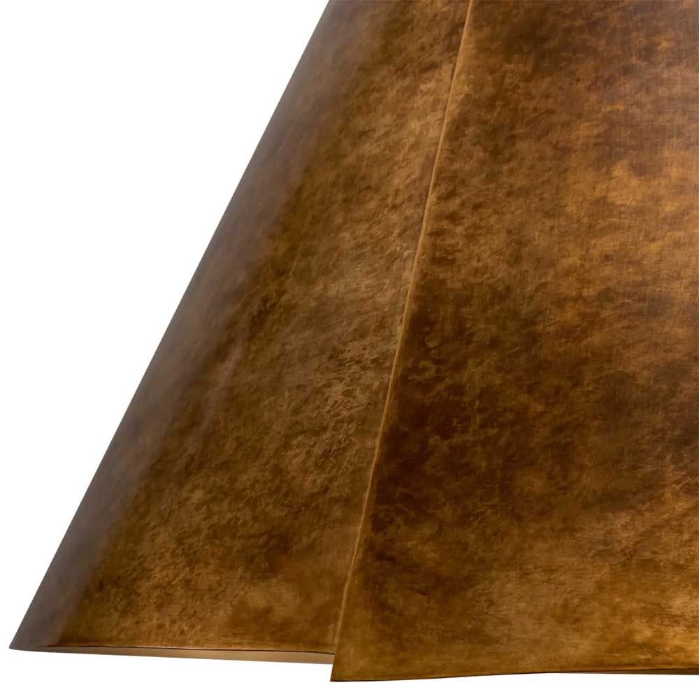 Grey marble twisted lamp with brass shade