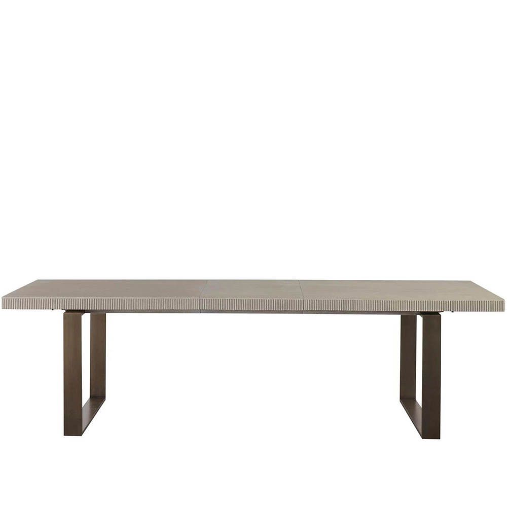 Matte-finished wooden rectangular dining table