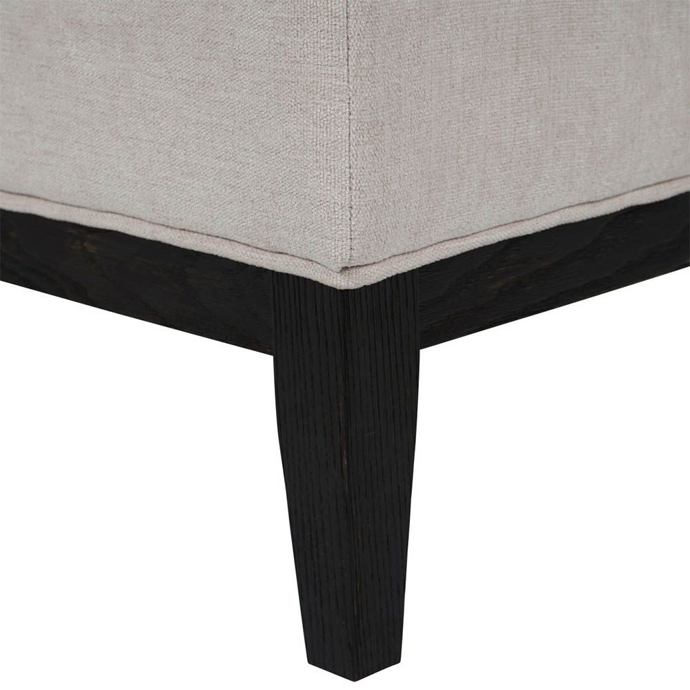 Traditional style ivory stool with deep buttoning details