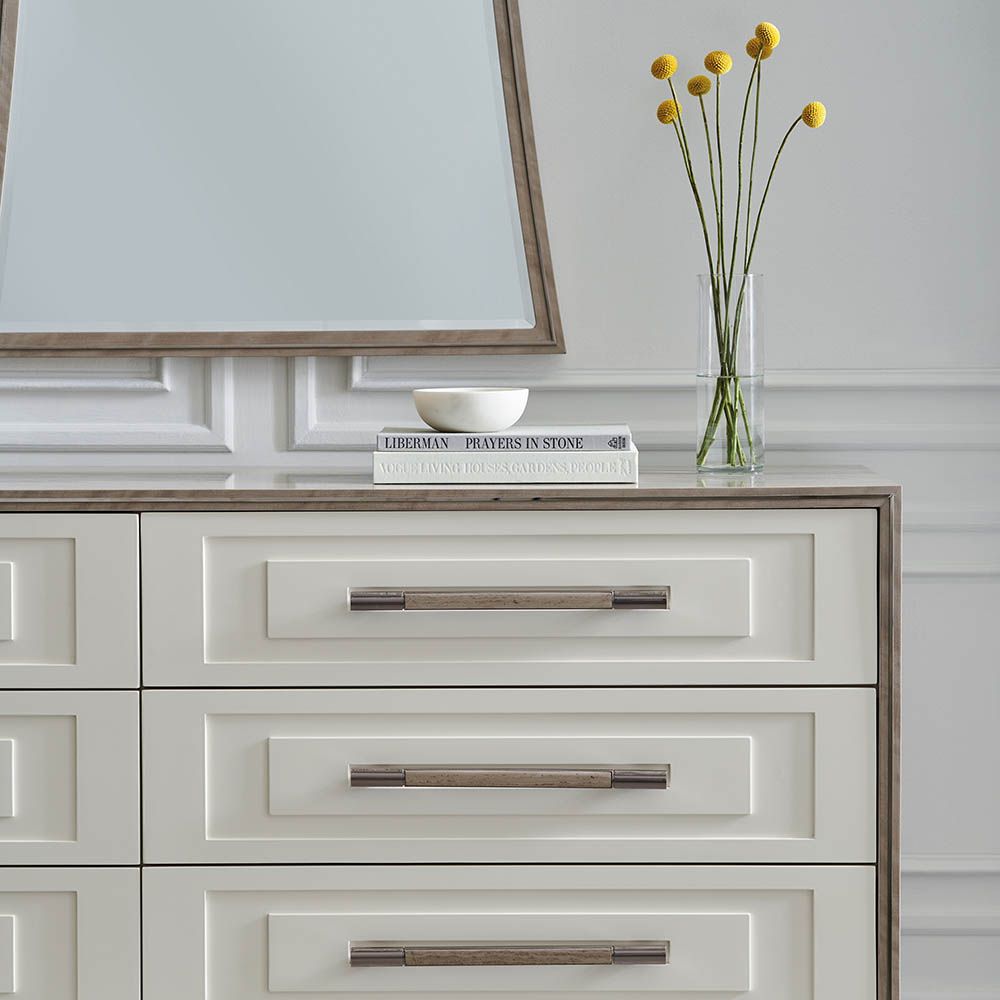 classic white and wood dresser