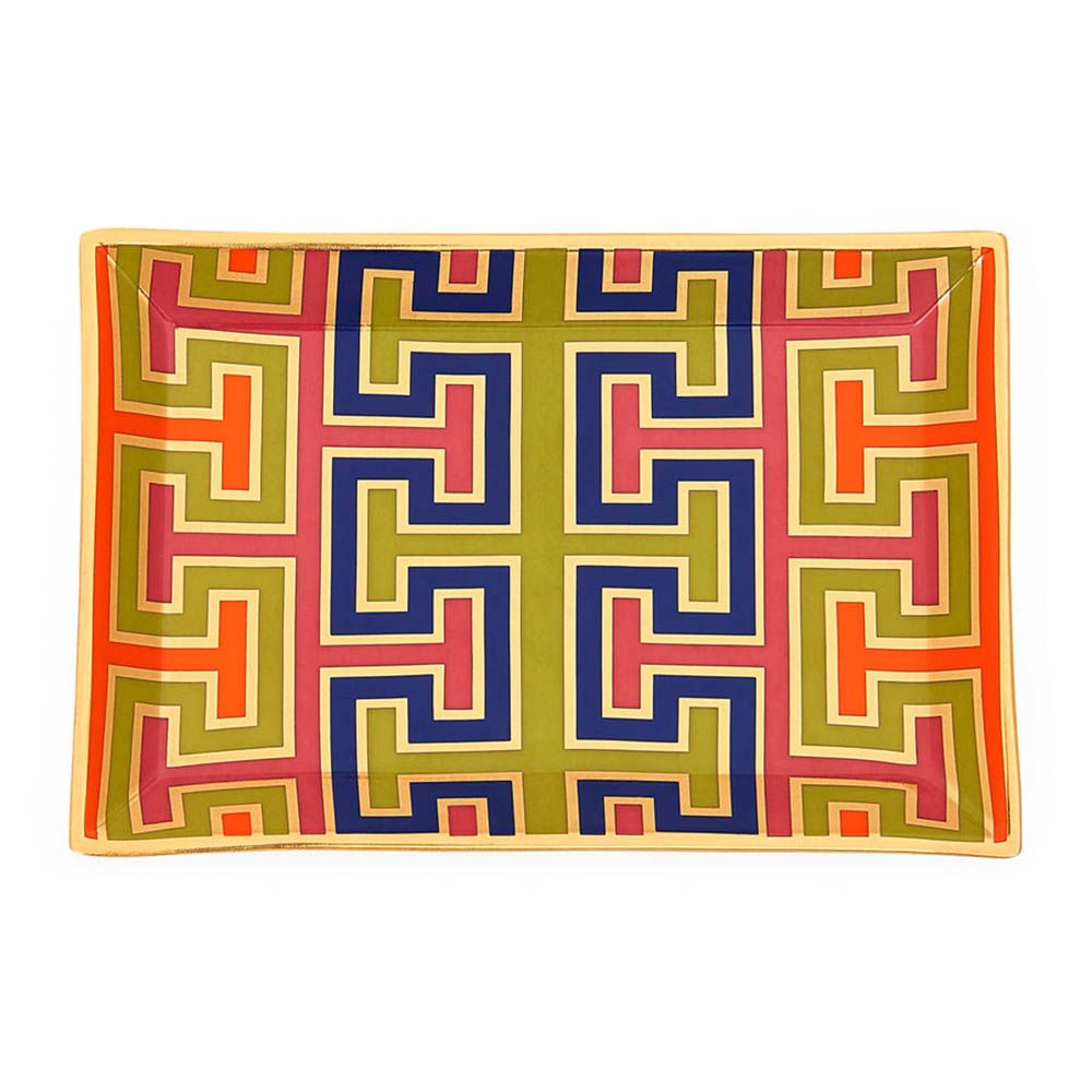 Multicoloured porcelain tray