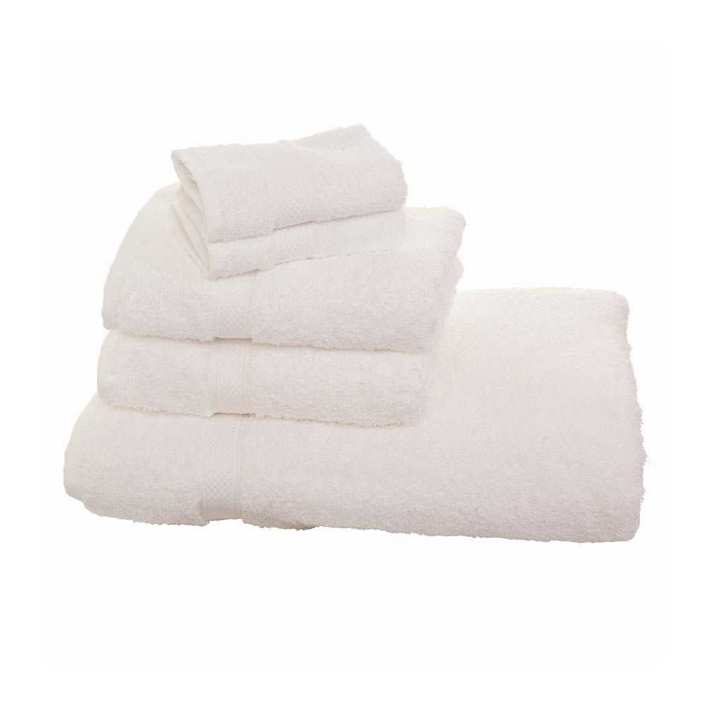 Large, luxury sumptuous white bath towel