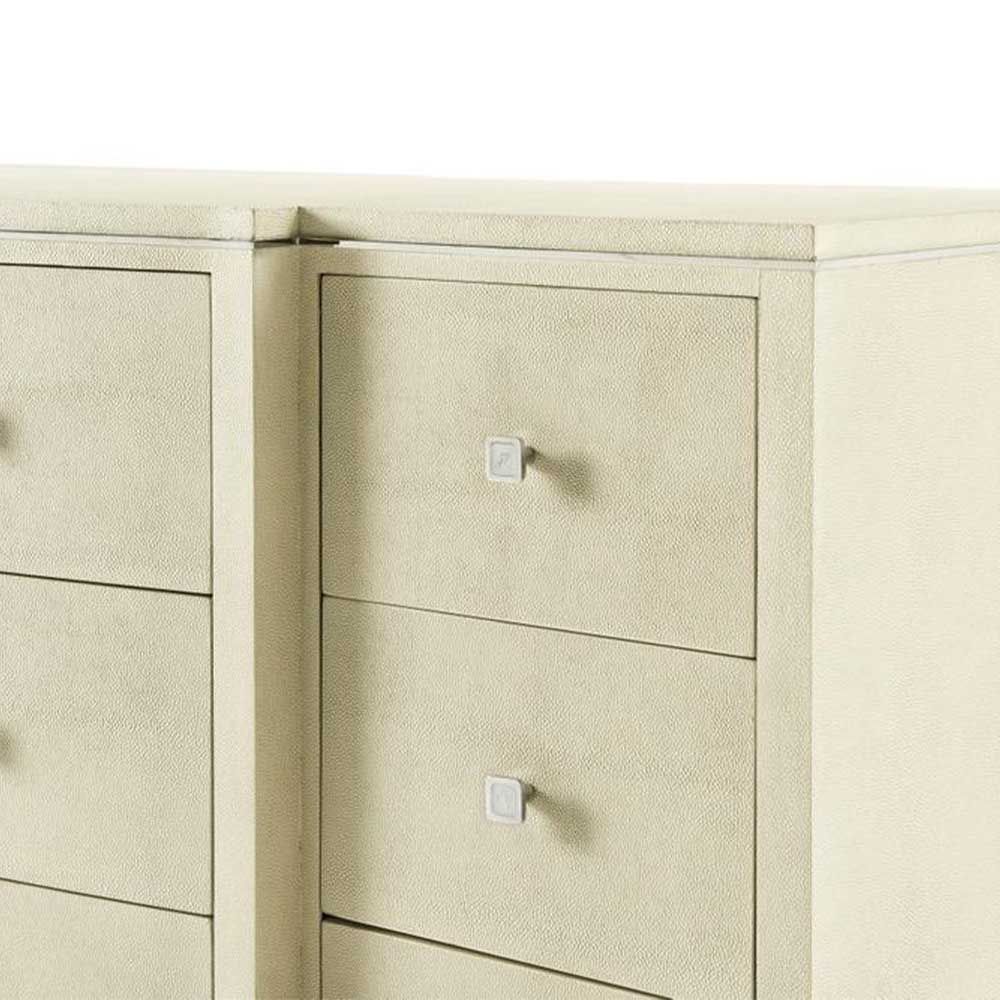 Beautiful, cream dresser with cream shagreen finish