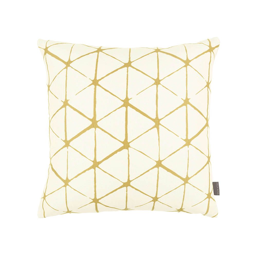 Charming geometric pattern cushion in pastel neutral finishes