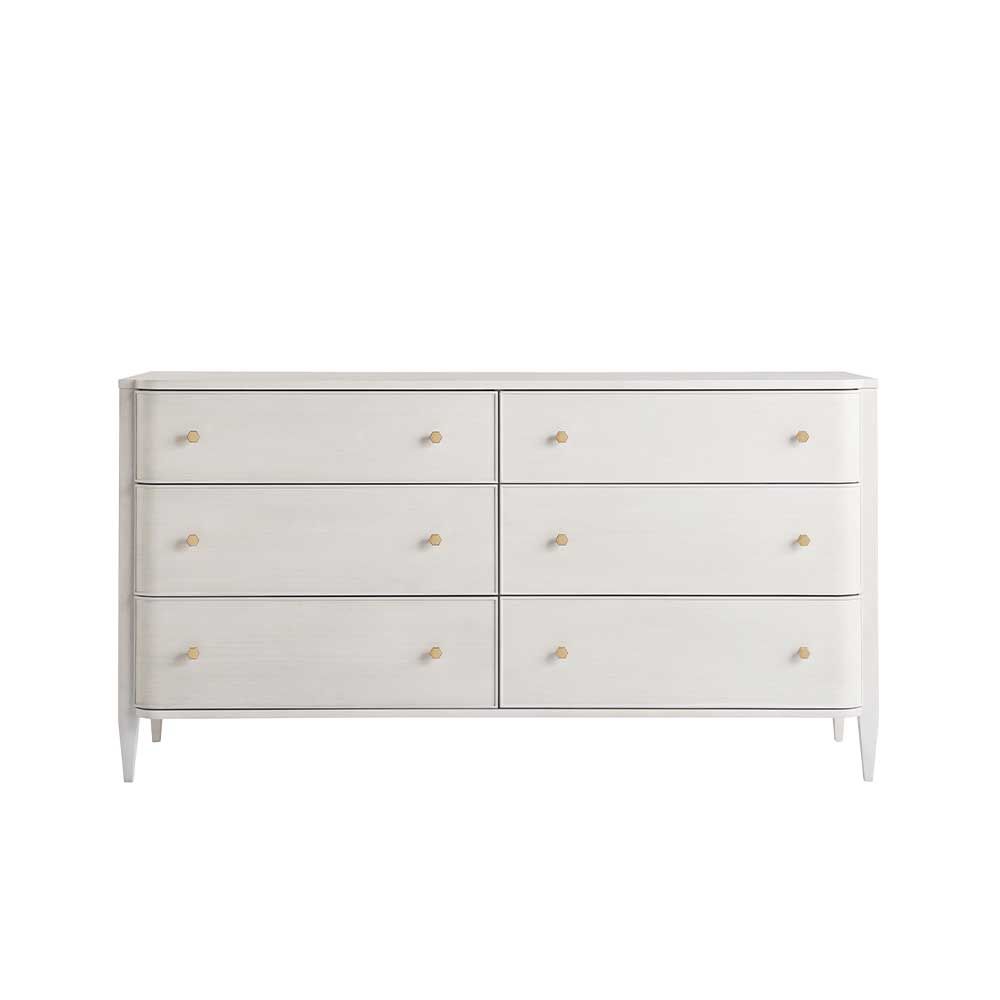Pearlescent finish chest of drawers