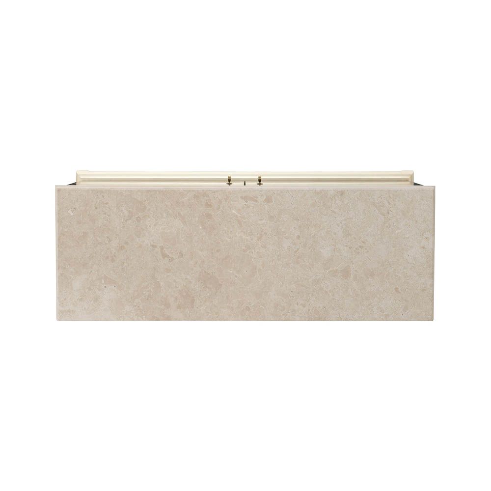 Striking and sophisticated art-deco inspired cabinet with stone top and diamond embellishment
