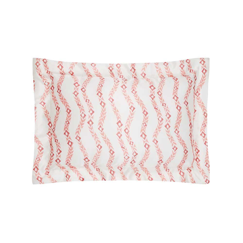 Elegant pink and white silk pillowcases