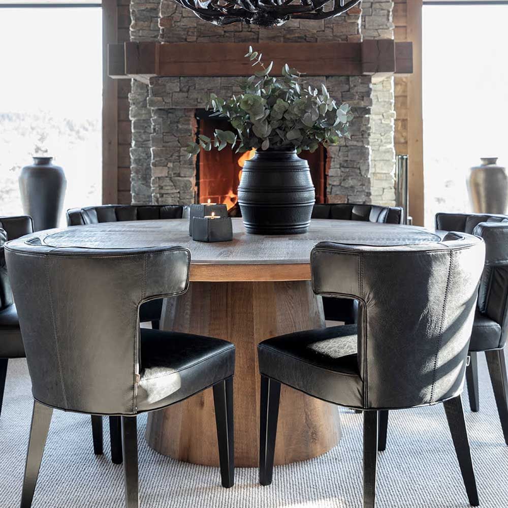 Josh Dining Table - Silver Back - L
