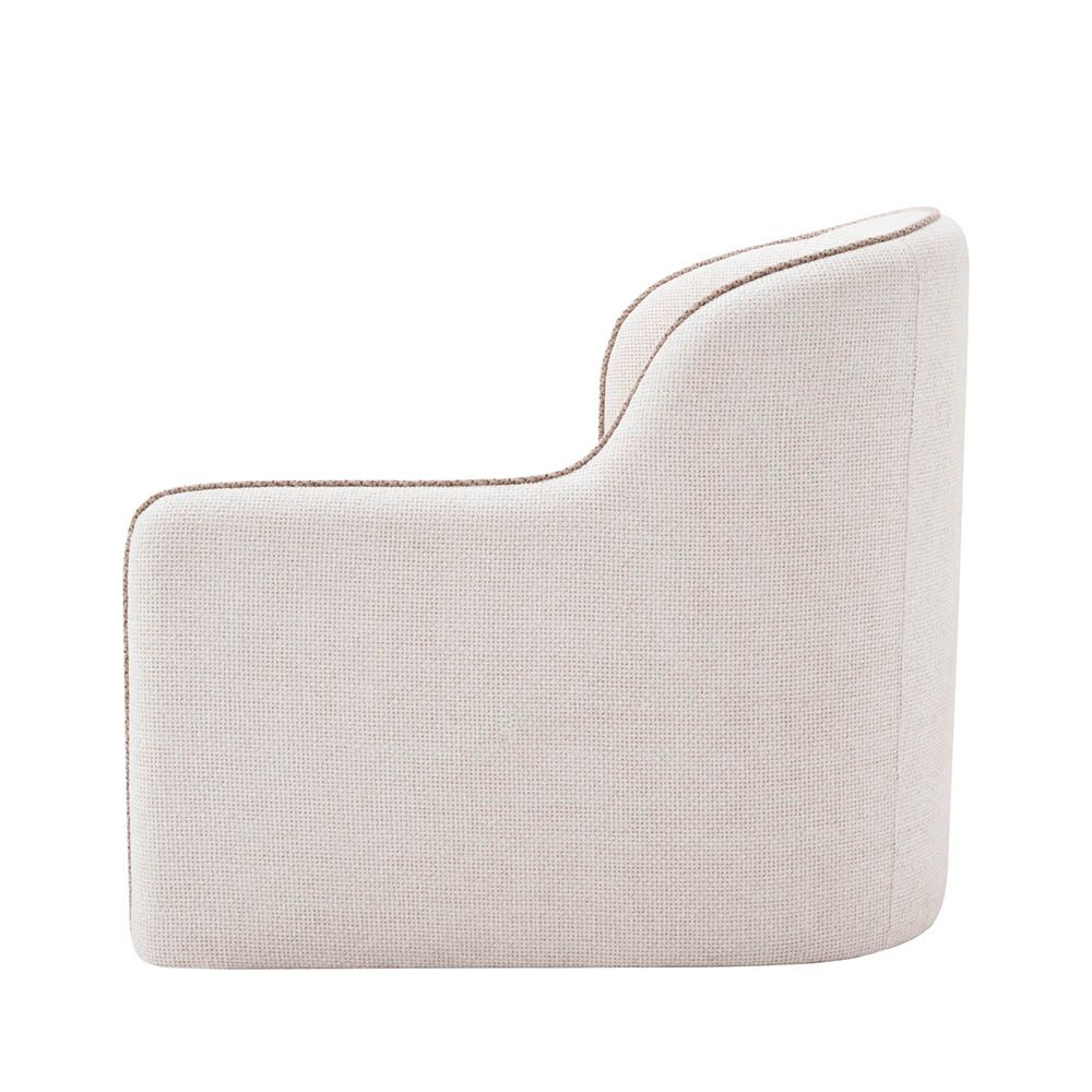 Lyssa off-white upholstered seat with contrasting Lyssa sand piping