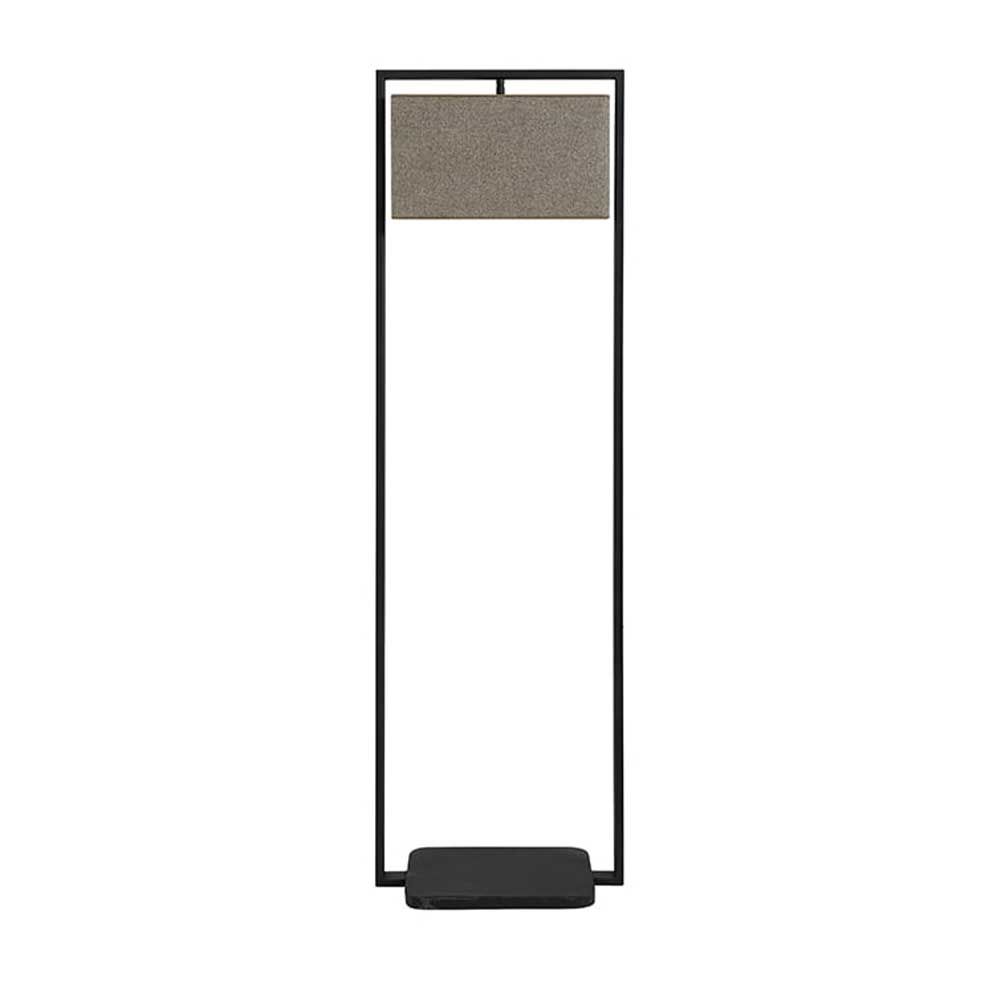 Floor lamp with black metal frame