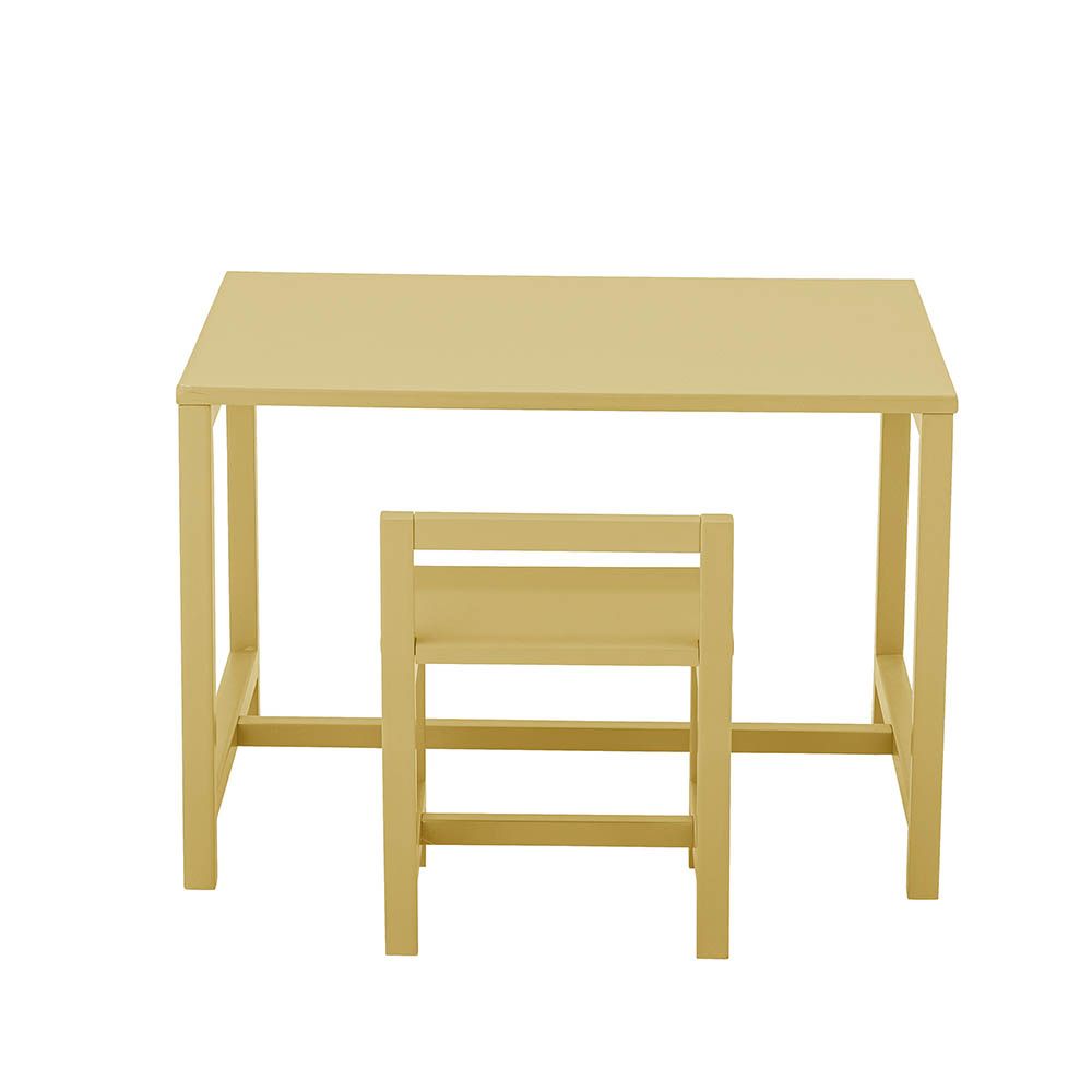 Yellow rubberwood table