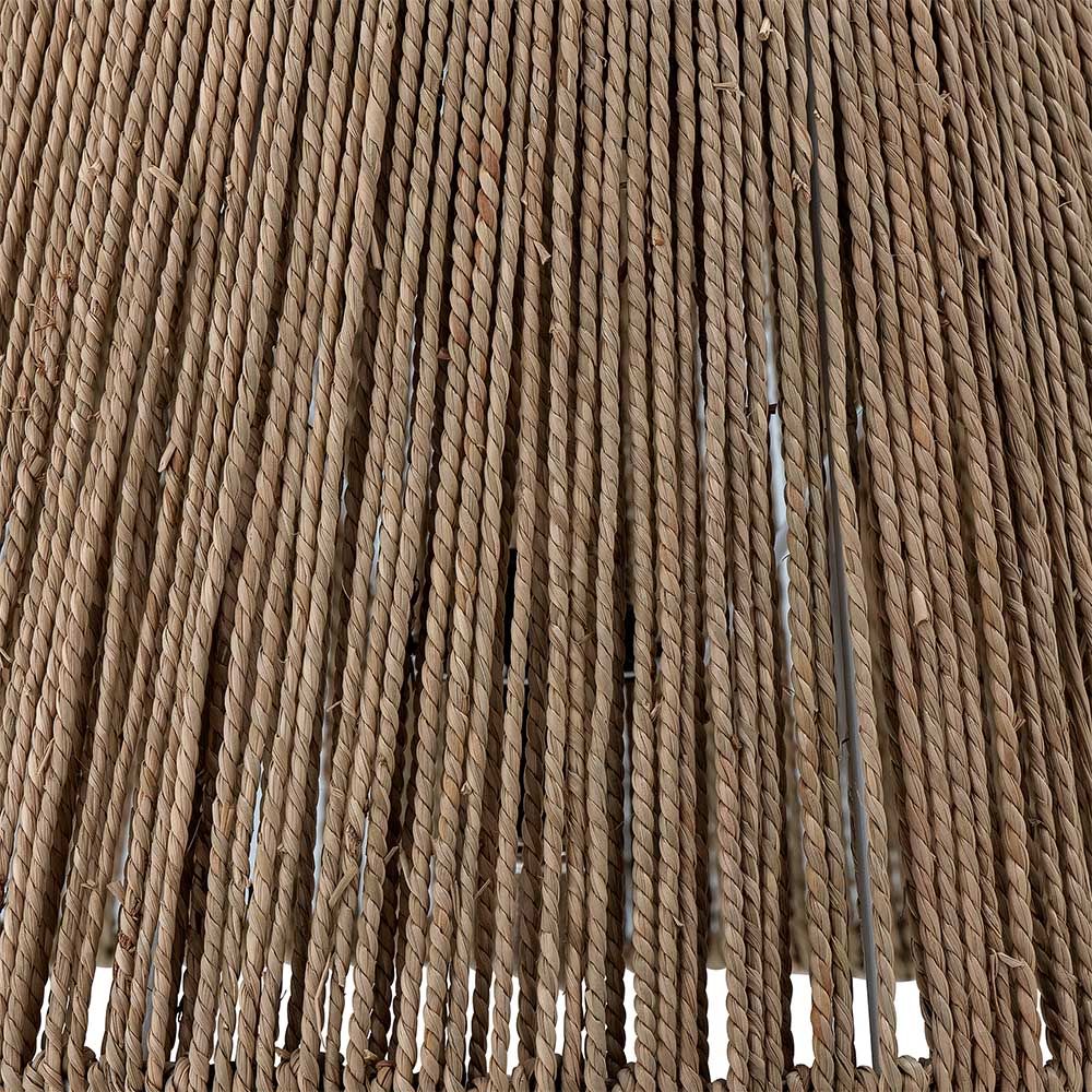 Elegant and artsy sculptural lamp with natural jute lampshade