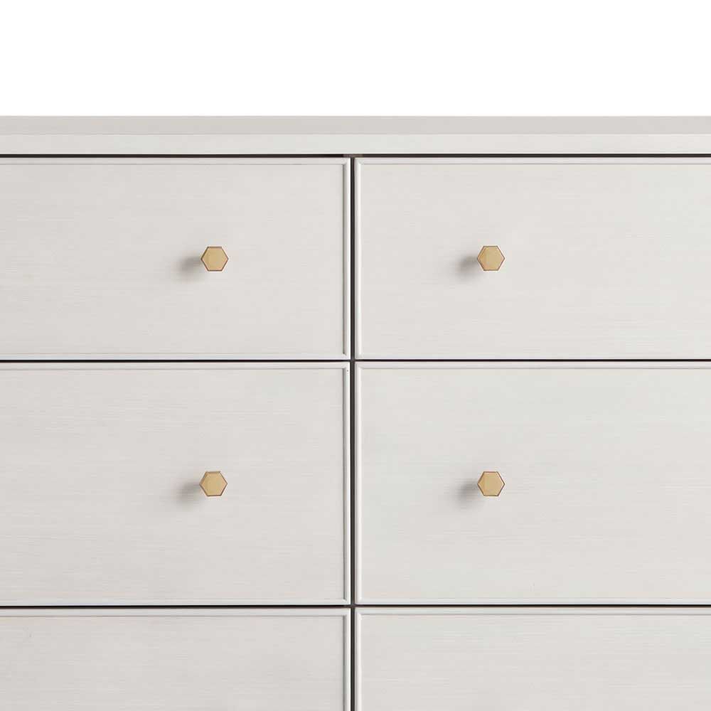 Pearlescent finish chest of drawers