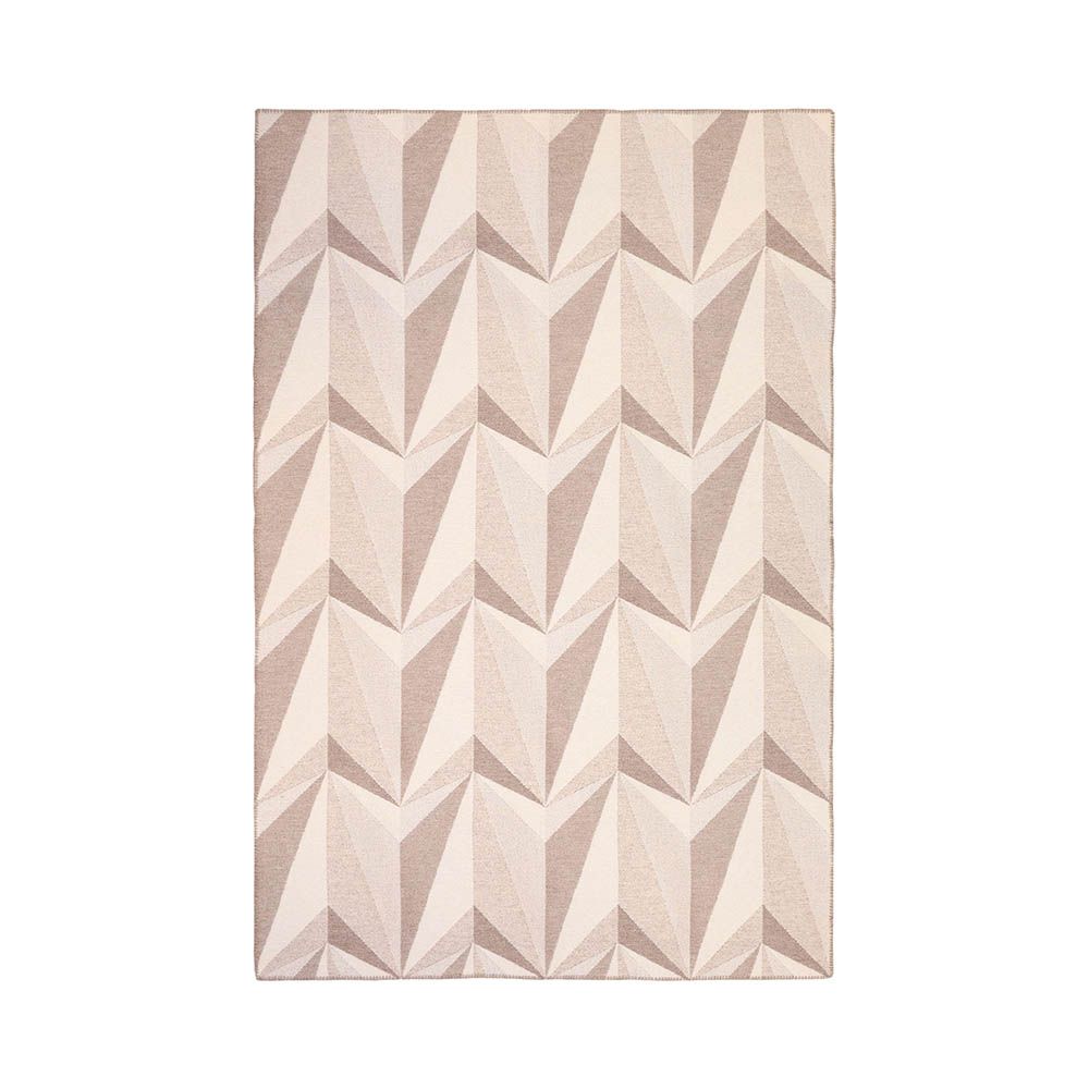 Geometric patterned throw in ash, mono and taupe colours