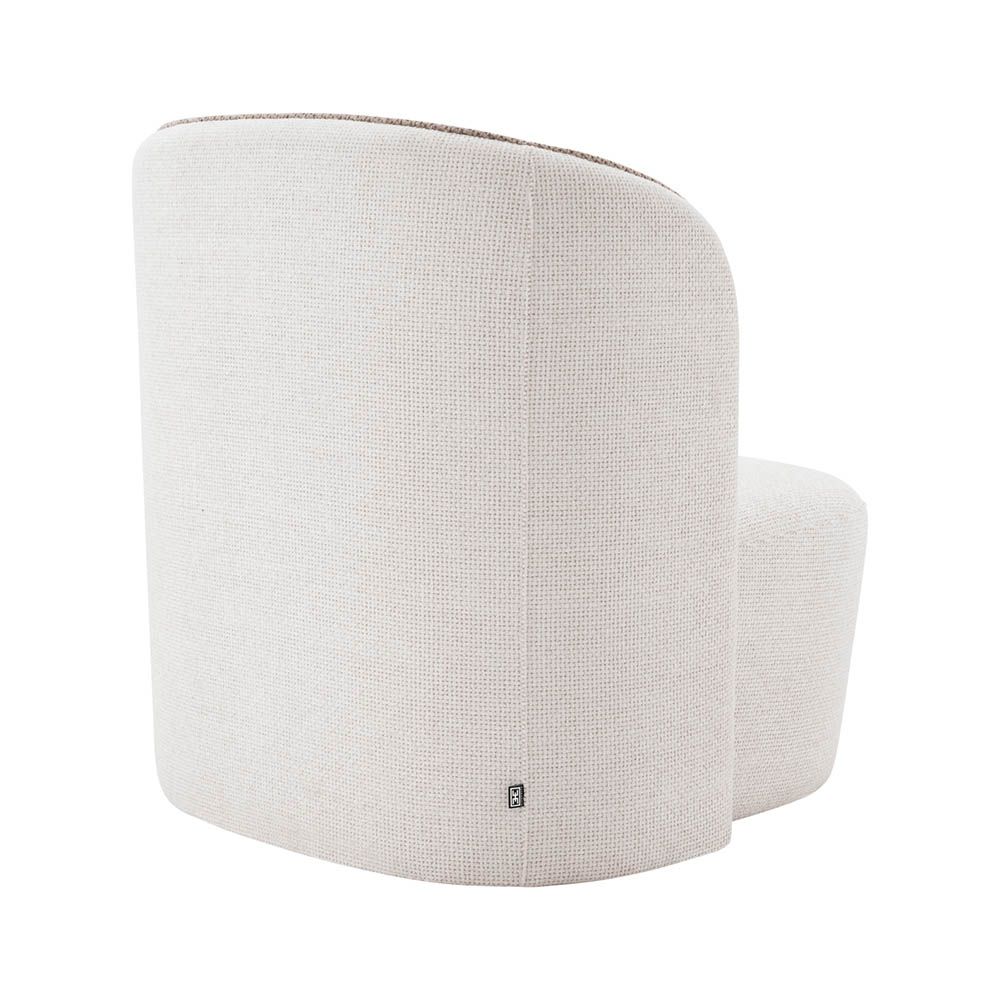 Lyssa off-white upholstered seat with contrasting Lyssa sand piping