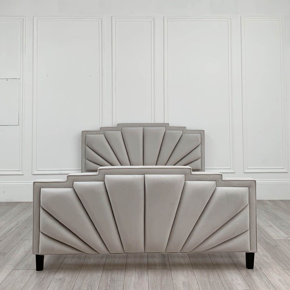 Art deco super king bed sale