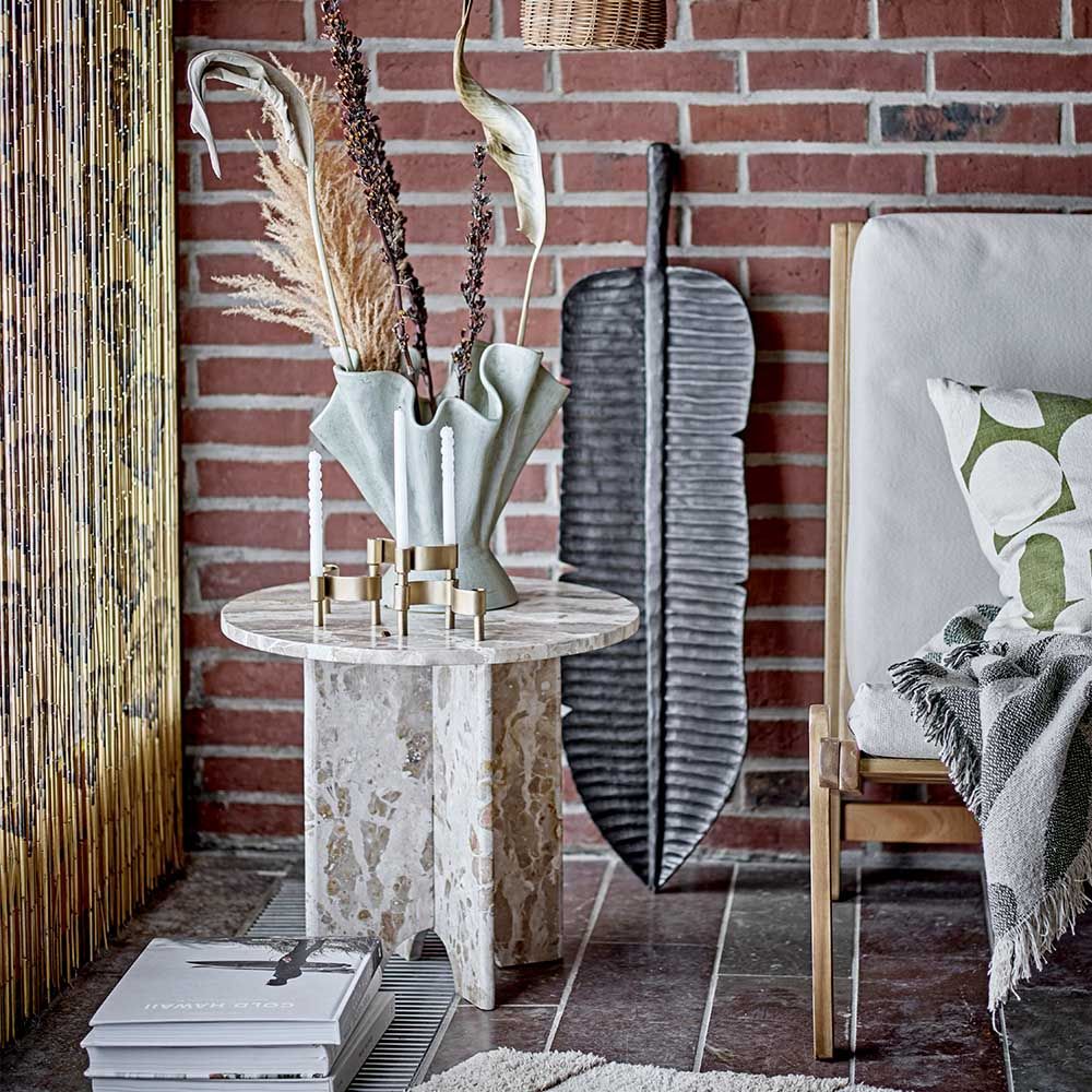 Jasmia Side Table - Brown Marble