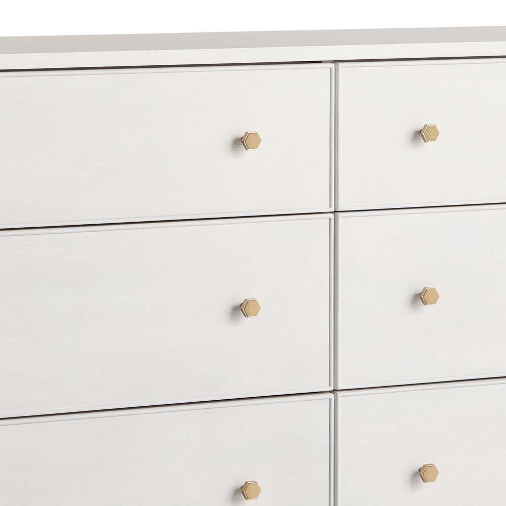 Pearlescent finish chest of drawers