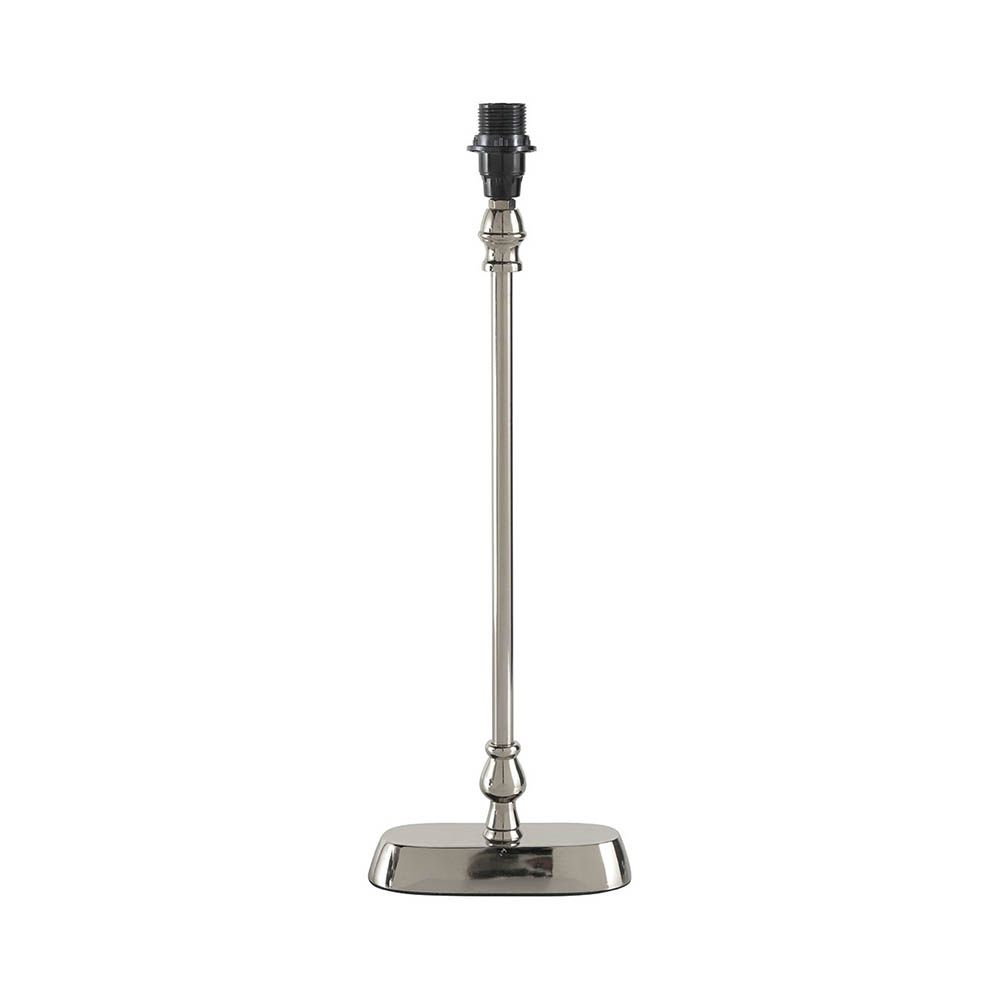 Slender silver table lamp base