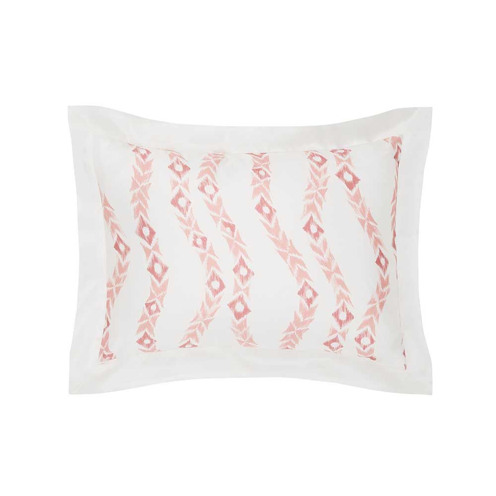 Elegant pink and white silk pillowcases