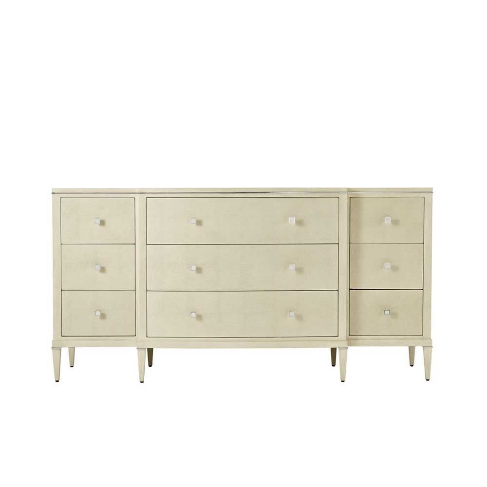 Beautiful, cream dresser with cream shagreen finish