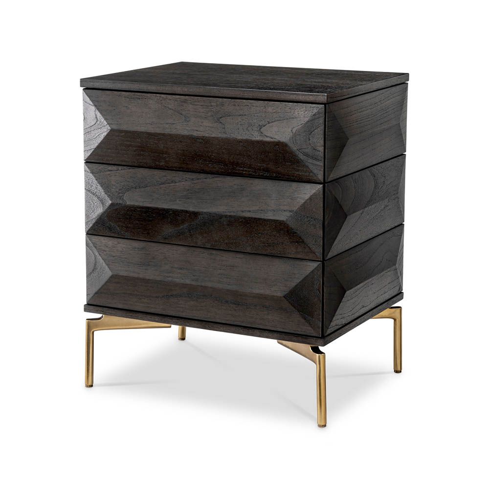 Black and brass sales bedside table