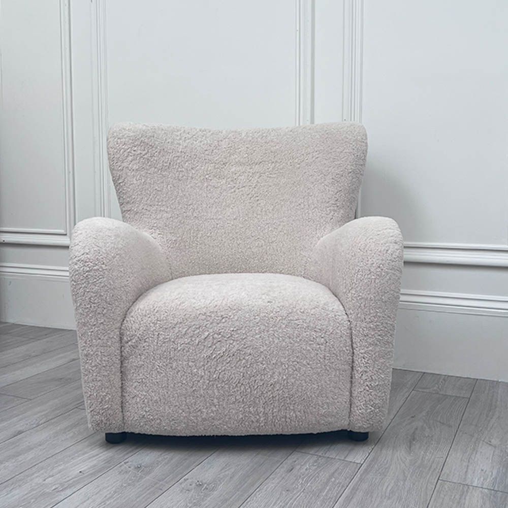 Fluffy shop cream chair
