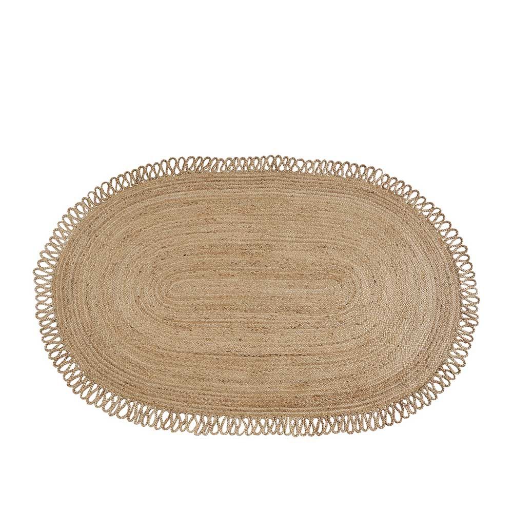 Oval Jute Rug - 250 x 140 cm