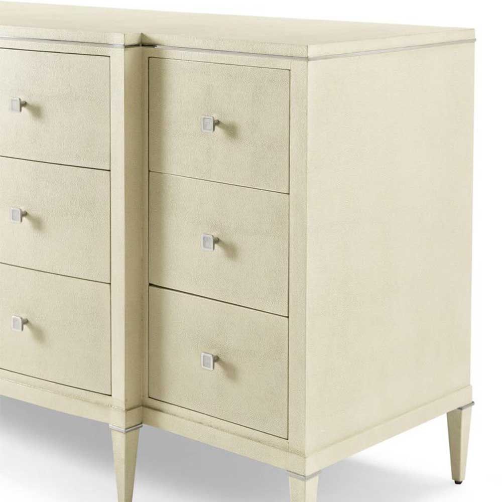 Beautiful, cream dresser with cream shagreen finish